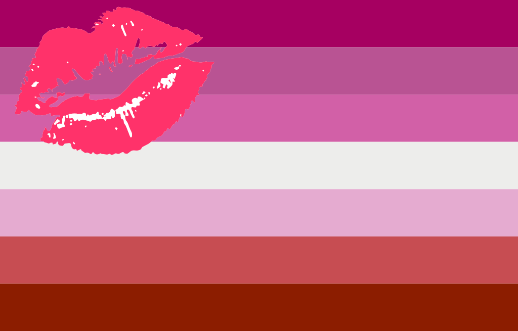 lipstick lesbian pride flag